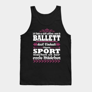 Ballett Mädchen Sport Geschenk Pirouette Tank Top